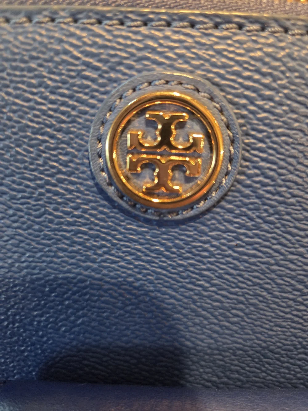 Tory Burch Kira Blue Leather Crossbody Bag And Matching Wallett